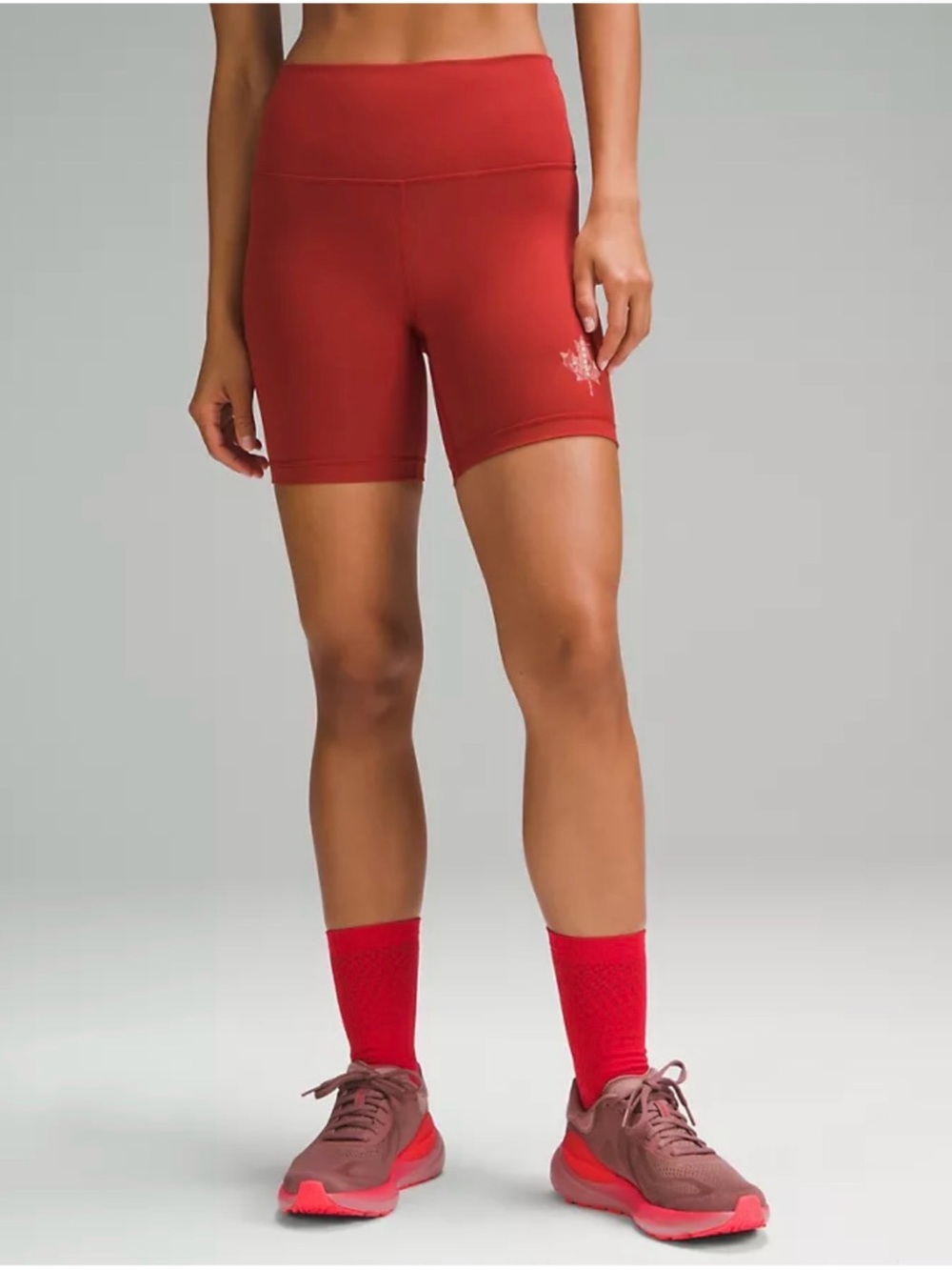lululemon Team Canada Wunder Train High-Rise Short 6" (NWT) Tapestry Red, Size 6